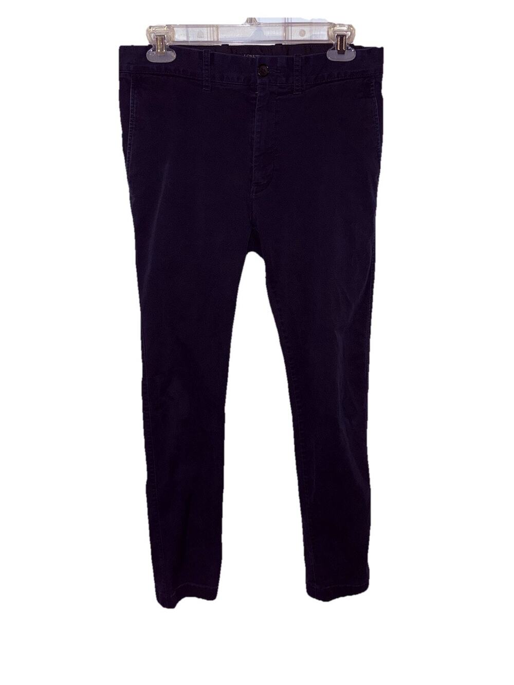 J Crew Pants Mens 30 x 32 Navy Blue Straight Flex Slim Fit Chino’s